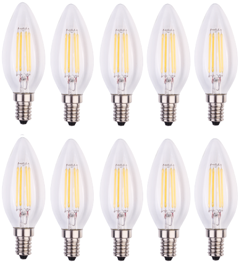 LED Filament Bulb C35 E14 - Pack of 10